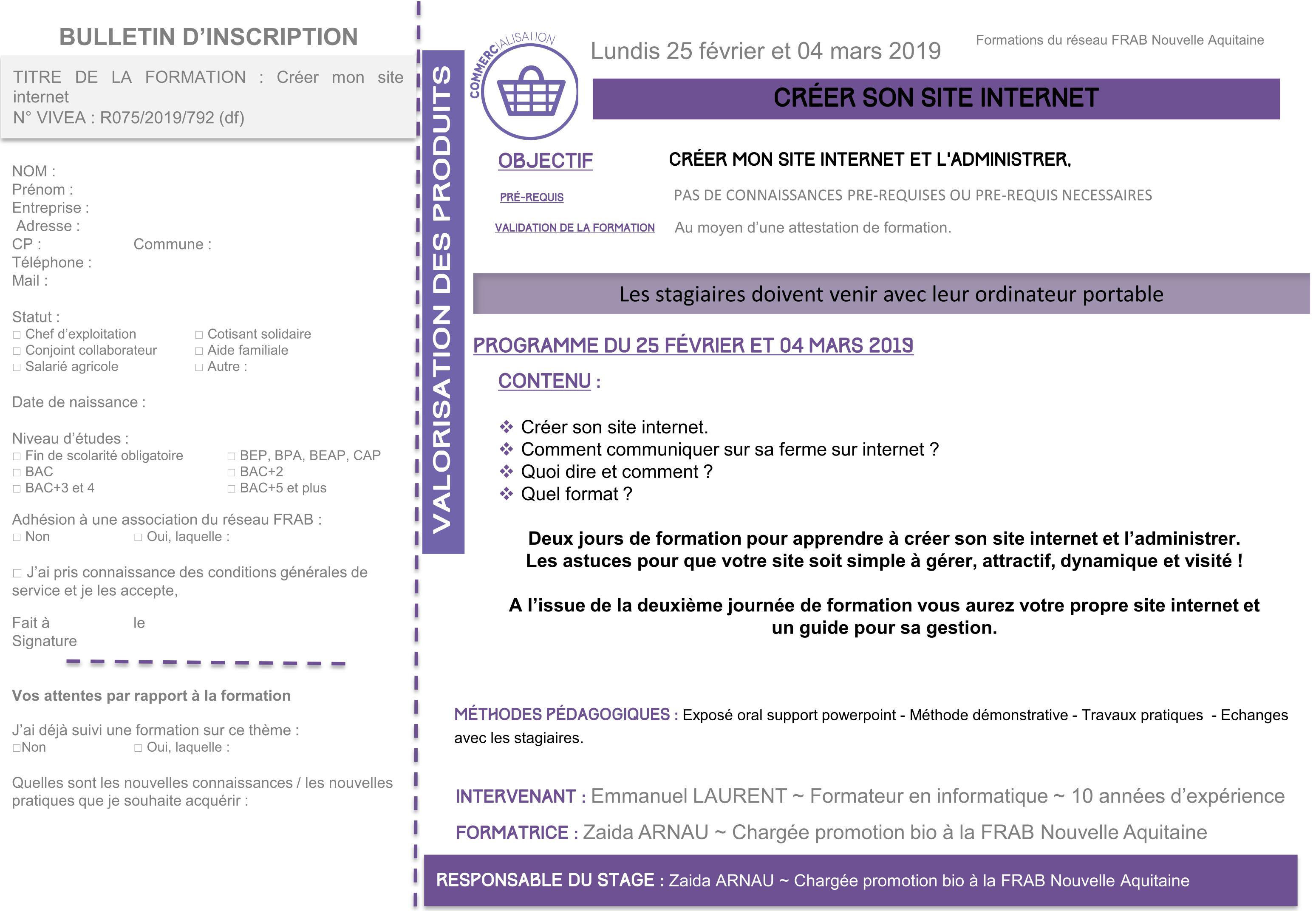 BI Créer son site web2