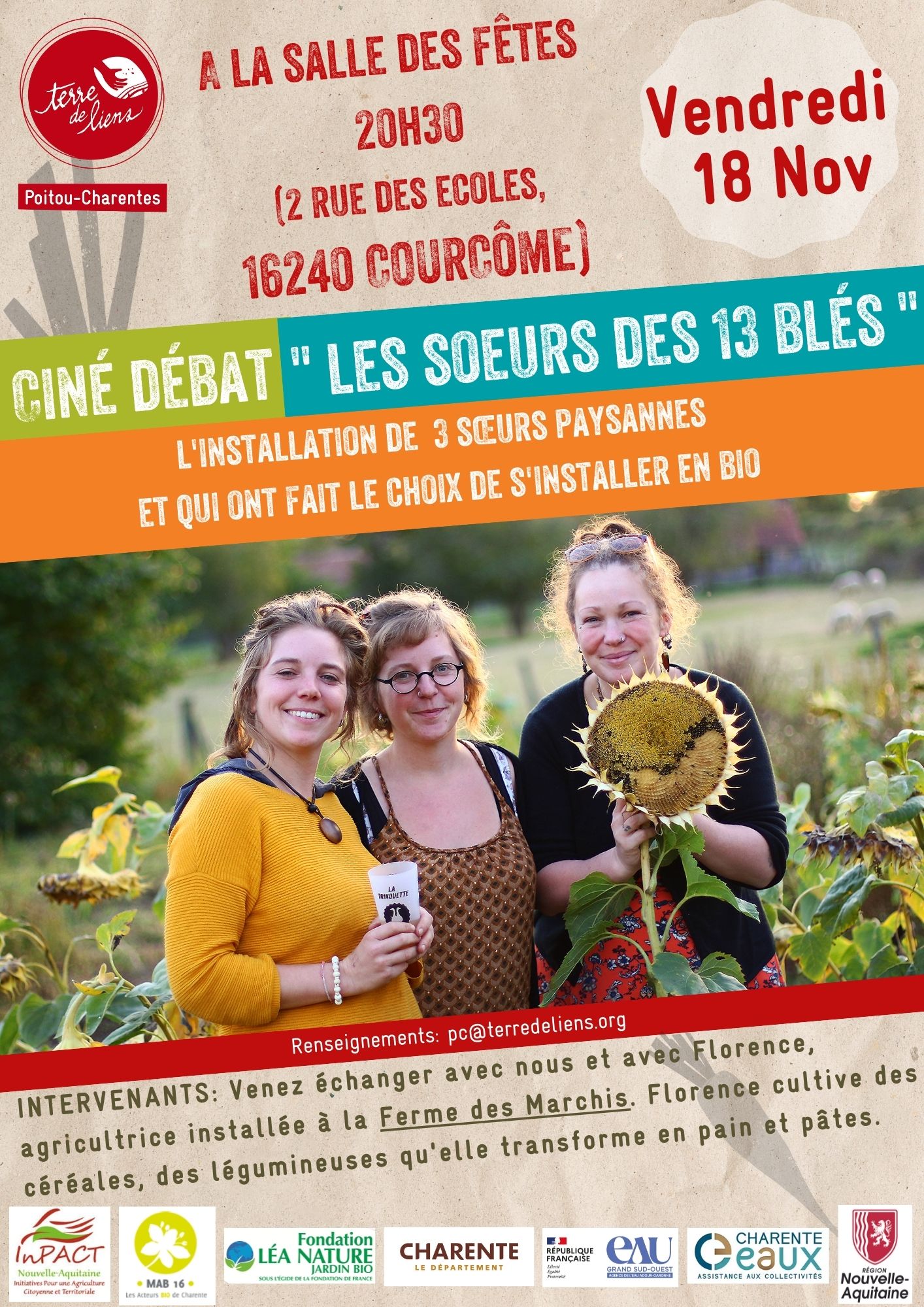 Affiche ciné débat 18 nov Courcome