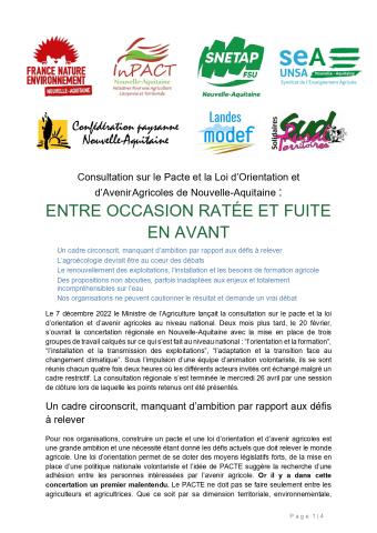 23 05 02 La Consultation sur le pacte et la loi dorientation et davenir agricole de Nouvelle Aquitaine entre occasion ratée et provocation page 0001 1332 444