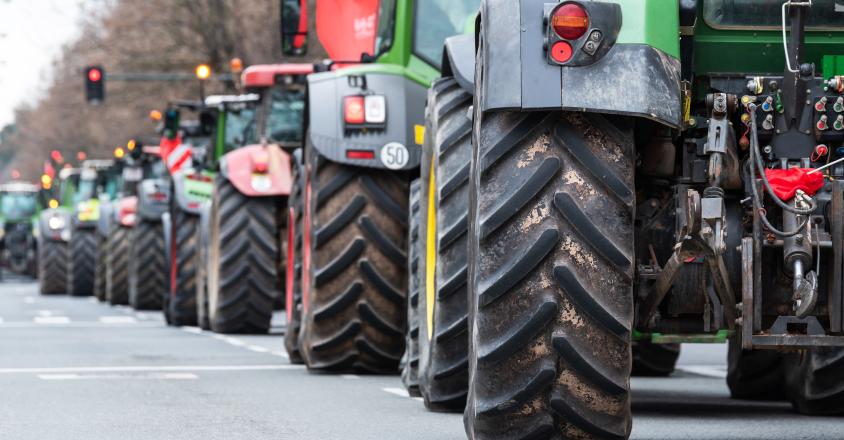 Manifestation des agriculteur tracteurs